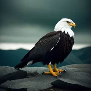 Grand Bald Eagle Spreading Majestic Wings