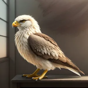 Wild Feathered Hunter: Majestic Falcon in Action