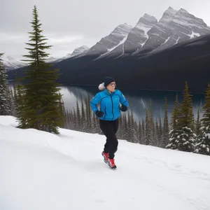 Winter Wonderland: Skiing on Snowy Mountain Slopes