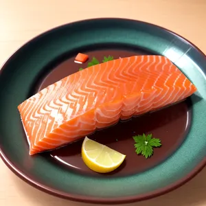 Delicious Gourmet Salmon Meal in Restaurant
