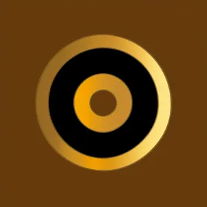 Shiny 3D Round Black Circle Web Icon