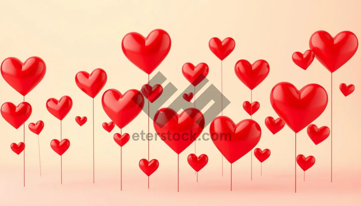 Picture of Valentine's Day Icon Set in Pink and Red