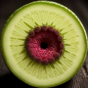 Fresh and Juicy Kiwi Fruit Slice