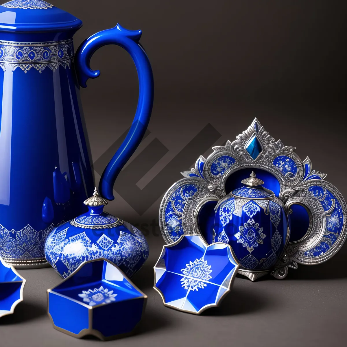 Picture of Traditional Ceramic Tea Pot with Majolica Design