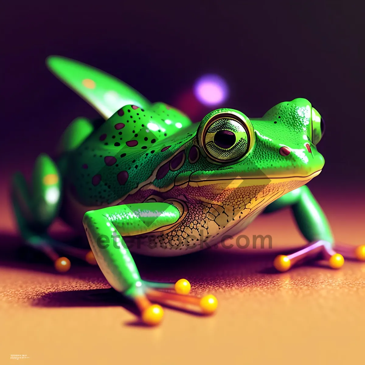 Picture of Bulging Eye Tree Frog - Wildlife Abstraction