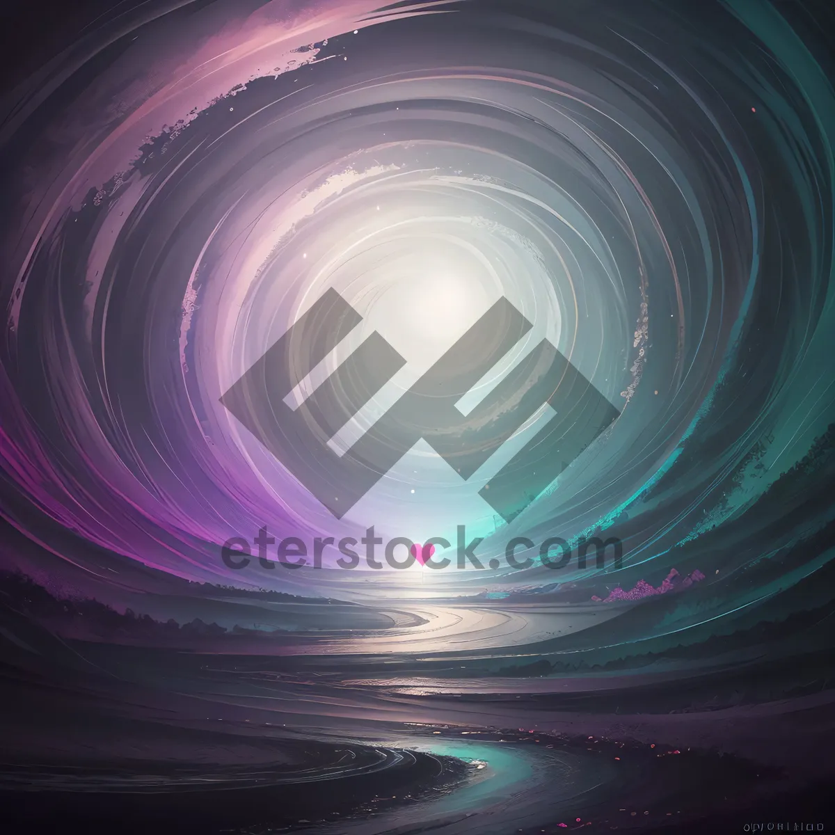 Picture of Abstract Motion: Futuristic Swirls and Circles in Vivid Colors
