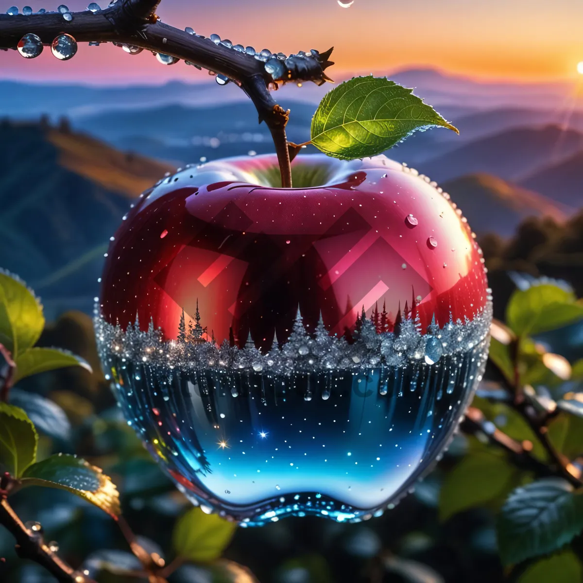 Picture of Fresh and Juicy Apple for a Healthy Diet