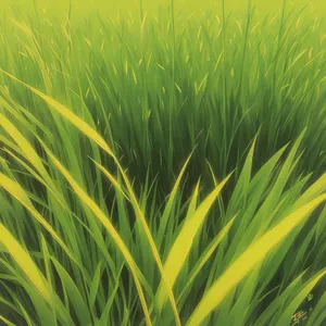 Vibrant Aquatic Tape Grass In Sunlit Meadow