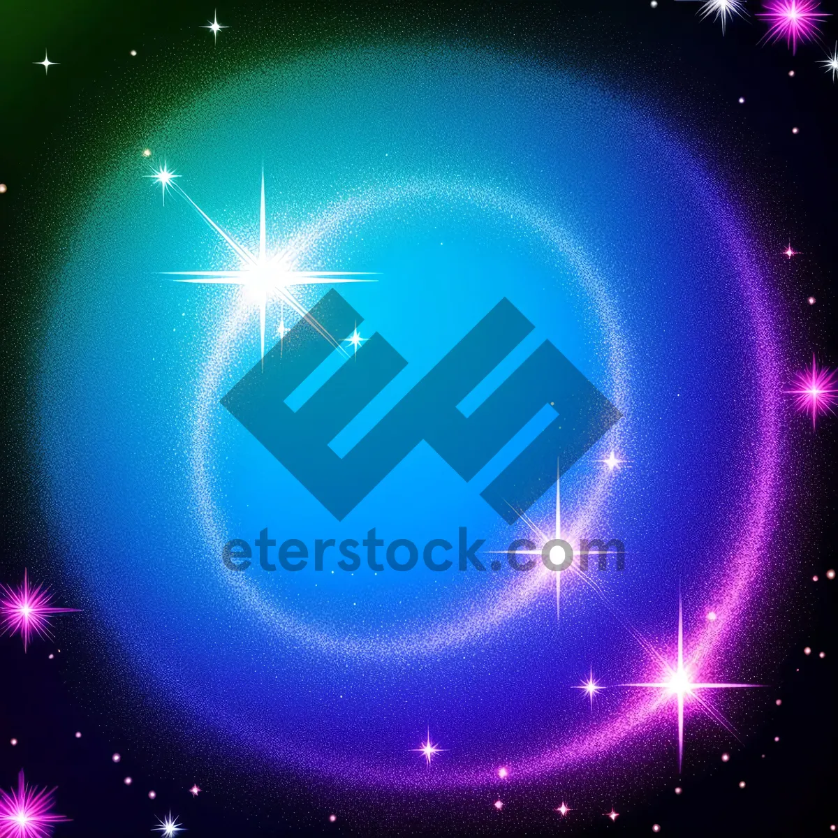 Picture of Cosmic Night Sky - Glowing Starlight and Futuristic Design