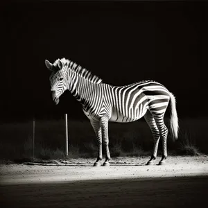 Striped Wildlife in the African Wilderness