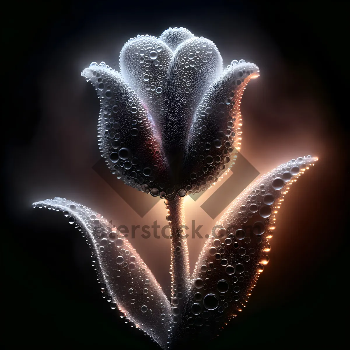 Picture of Waterdroplets On Tulip