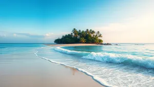 Tropical Paradise Beach Holiday Landscape.