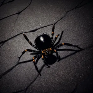 Creepy Arachnid: Black Widow Spider Close-up