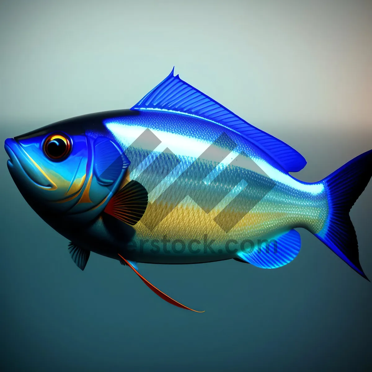 Picture of Vibrant Goldfish in Serene Aquarium Environment