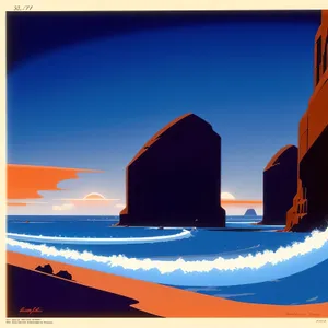 Vibrant Stadium Crowd Cheering Under Sunset Sky.