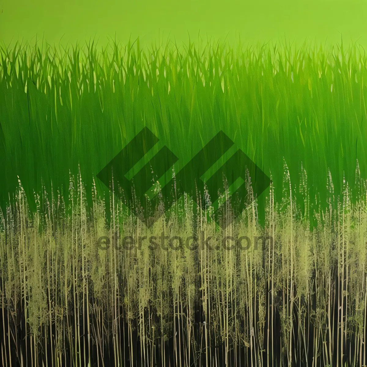 Picture of Rural Wheat Field in Summer: Lush Green Growth