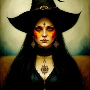 Elegant Seduction: Mysterious Lady in Black Mask