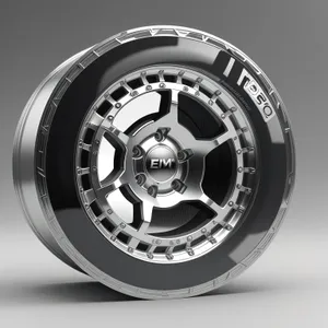 Black Auto Wheel: 3D Metal Rim for Car Transportation