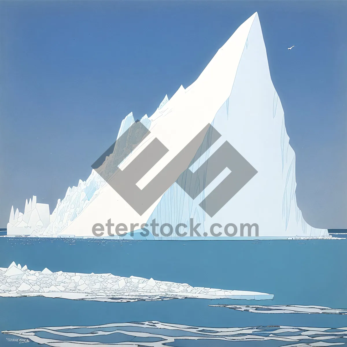 Picture of Arctic Adventure: Majestic Schooner Sailing through Iceberg-filled Waters