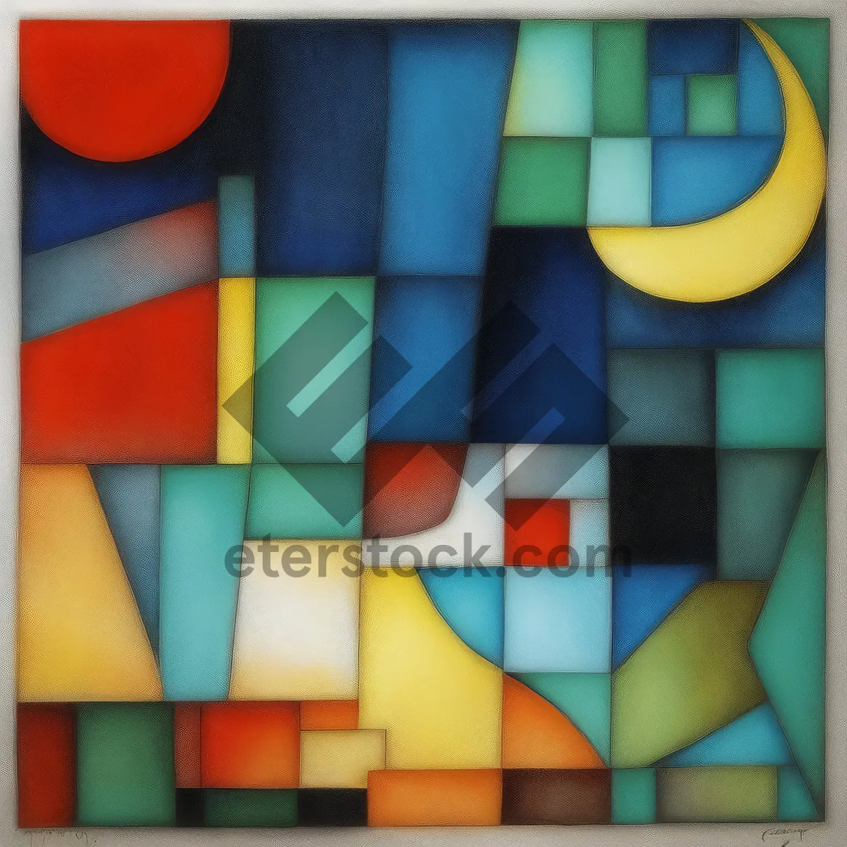 Picture of Colorful Geometric Mosaic Design Texture Abstract Art Wallpaper