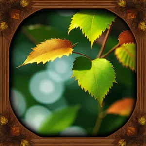 Vibrant Summer Oak Leaves in Forest