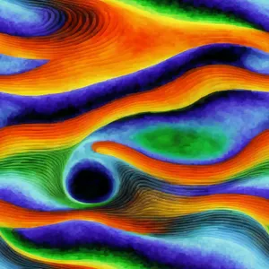 Fluid Interstellar Motion: Digital Geometric Art Energy