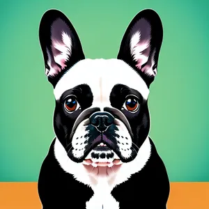 Cute Wrinkle-faced Bulldog Puppy in Studio Portrait
