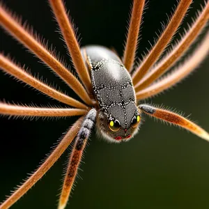 Close-up of Carnivorous Plant with Spider Prey