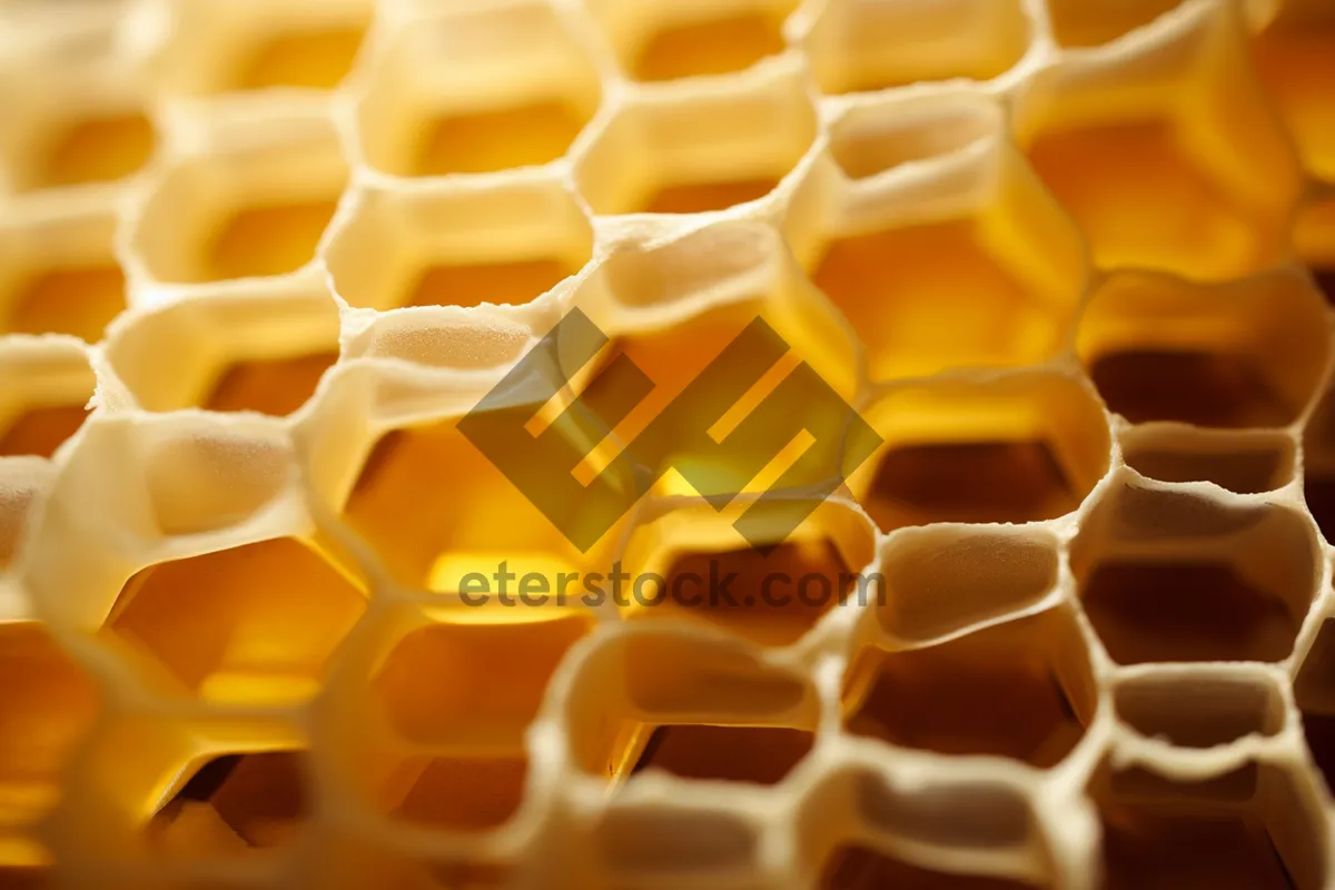 Picture of Orange and Yellow Honeycomb Pattern Design