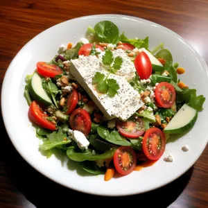 Delicious Gourmet Salad with Fresh Green Peas and Cherry Tomatoes