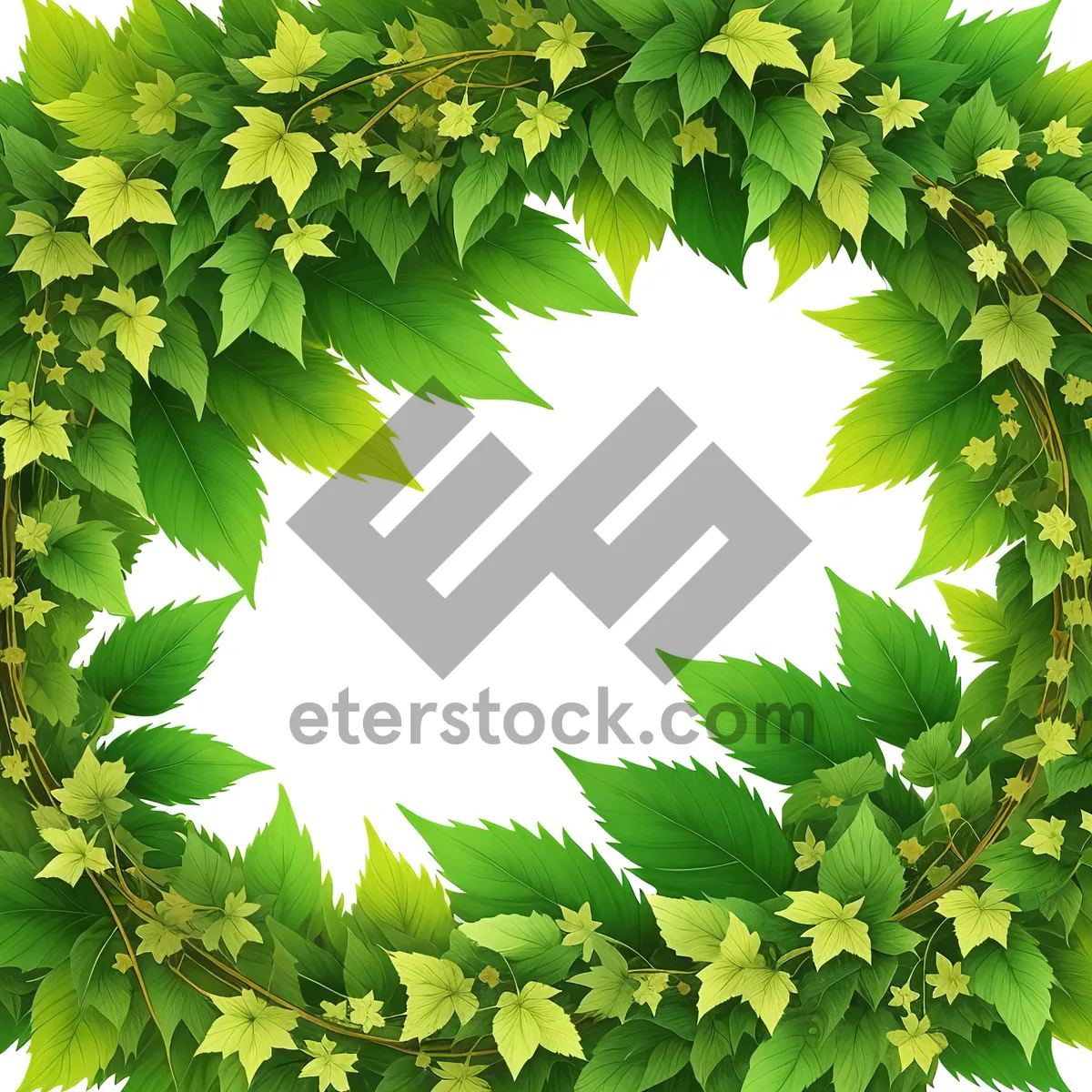 Picture of Vibrant Maple Leaves in Lush Forest