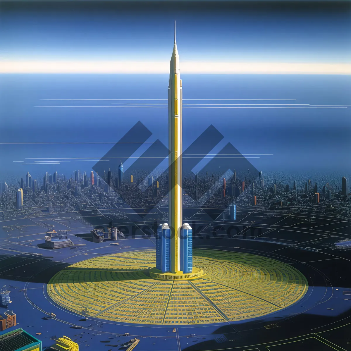 Picture of Skyward Sentinel: Towering Architectural Timepiece