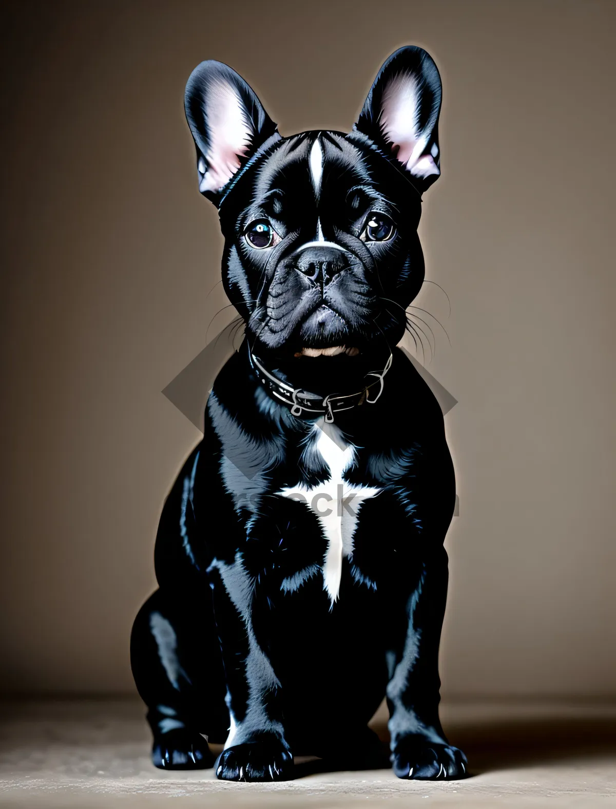 Picture of Black Boxer Dog In Mask: Adorable Canine Camouflage