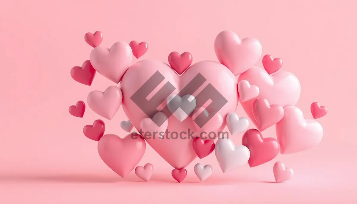 Picture of Heart-shaped colorful design element for celebration card