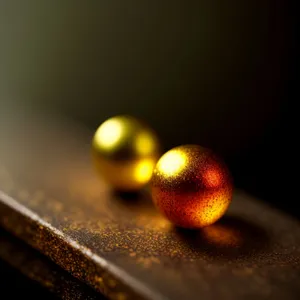 Shiny Olive Fruit on Table - Round Citrus Ball