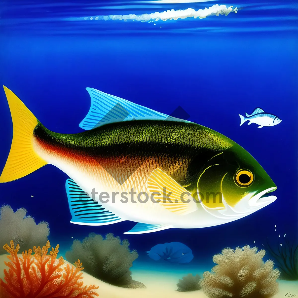 Picture of Colorful Marine Life in Exotic Tropical Reef