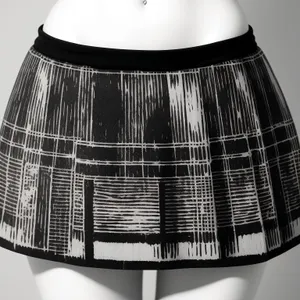 Seductive Tartan Miniskirt: A Fashionable Slim-Fit Clothing Garment