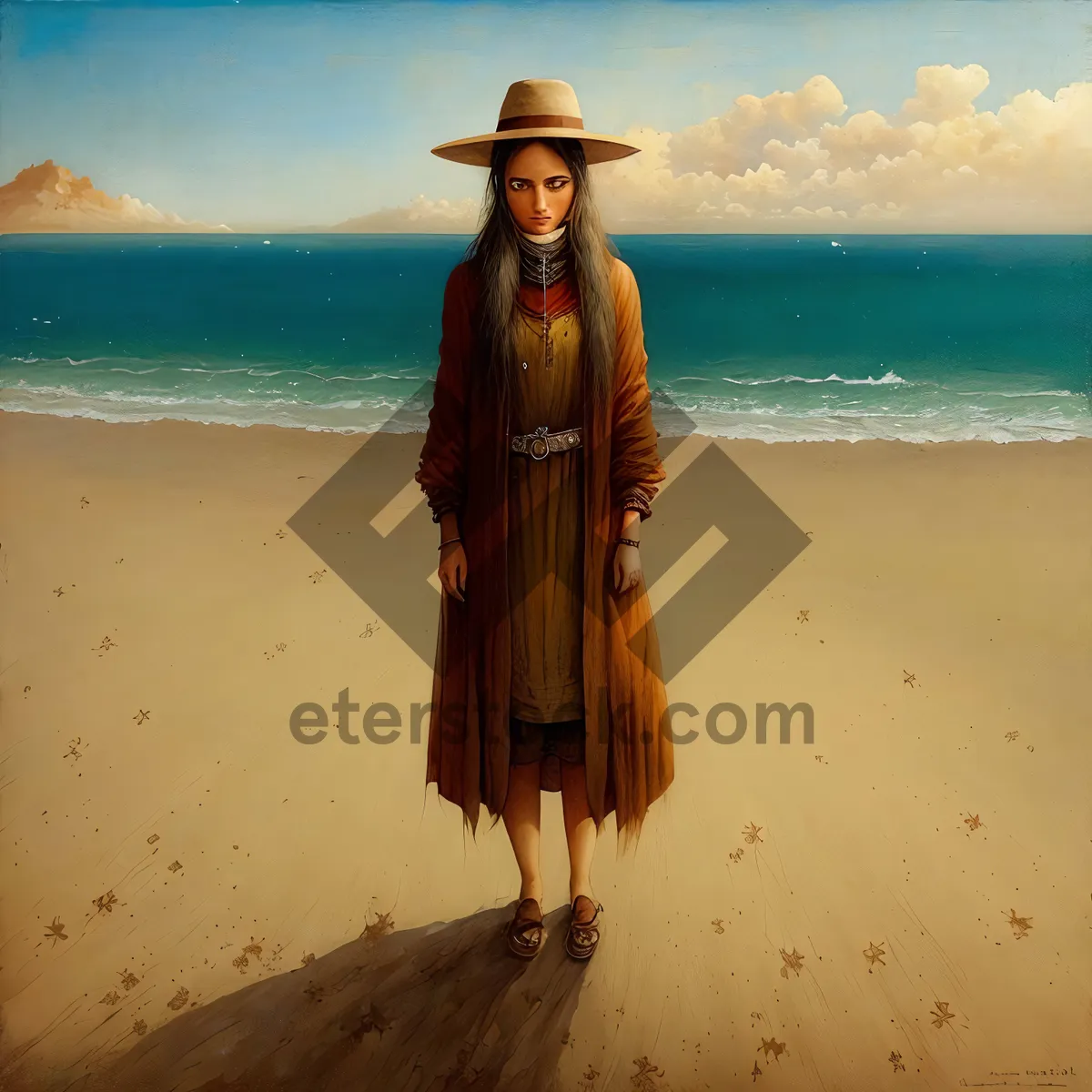 Picture of Serene Summertime Bliss: Beachside Skirt Dancing