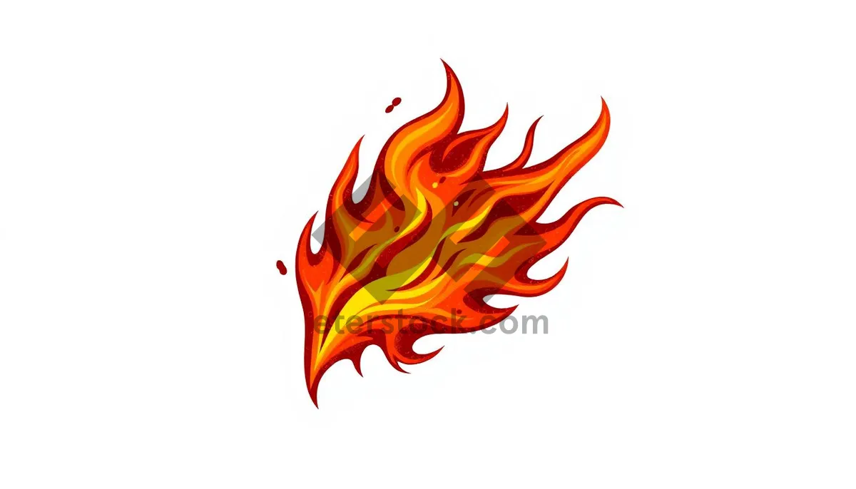 Picture of Orange Fire Icon Silhouette Graphic