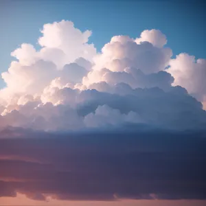 Vibrant Summer Skies with Fluffy Cumulus Clouds