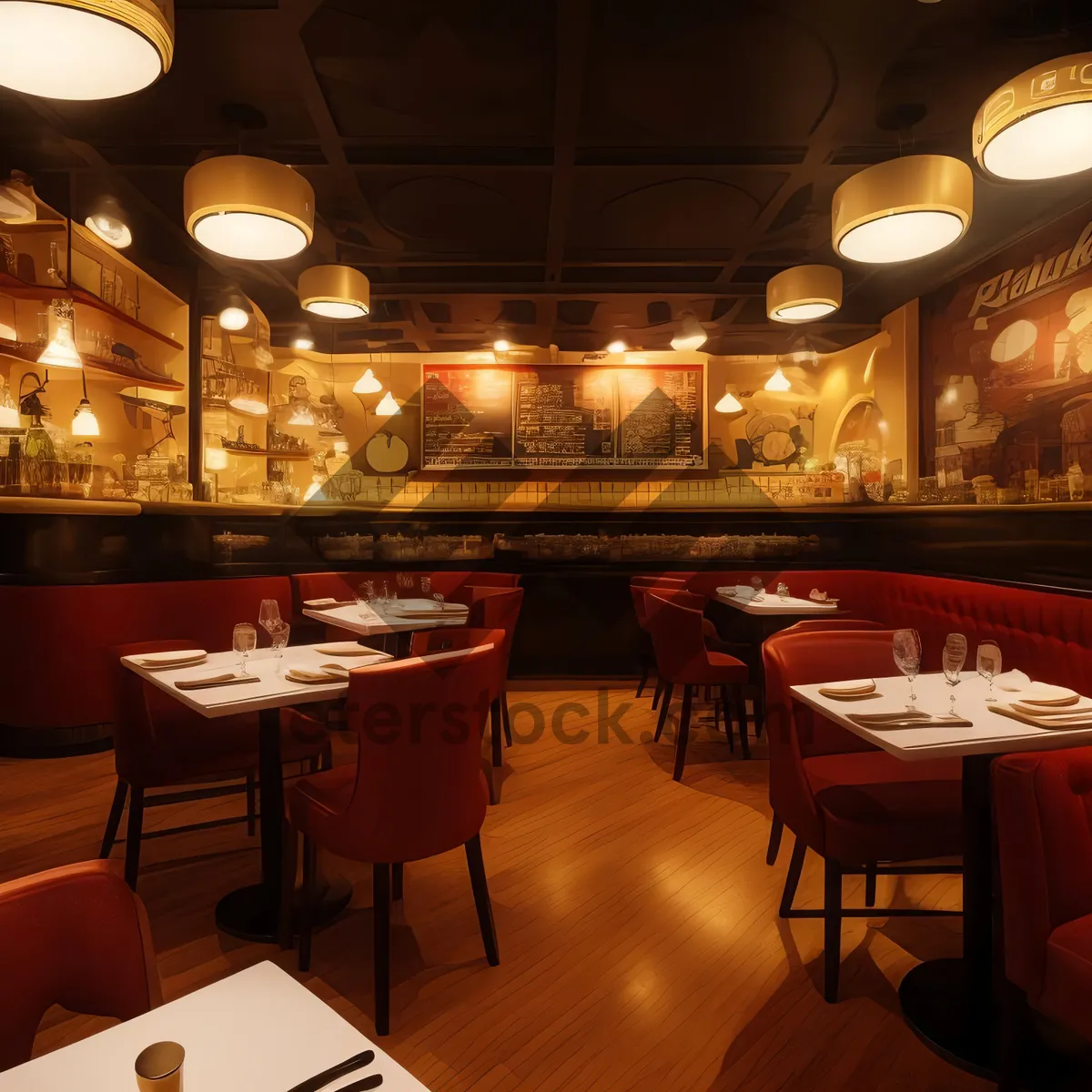 Picture of Modern Luxury Restaurant Interior Design with Contemporary Style