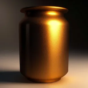 Glass Container with Liquid Beverage