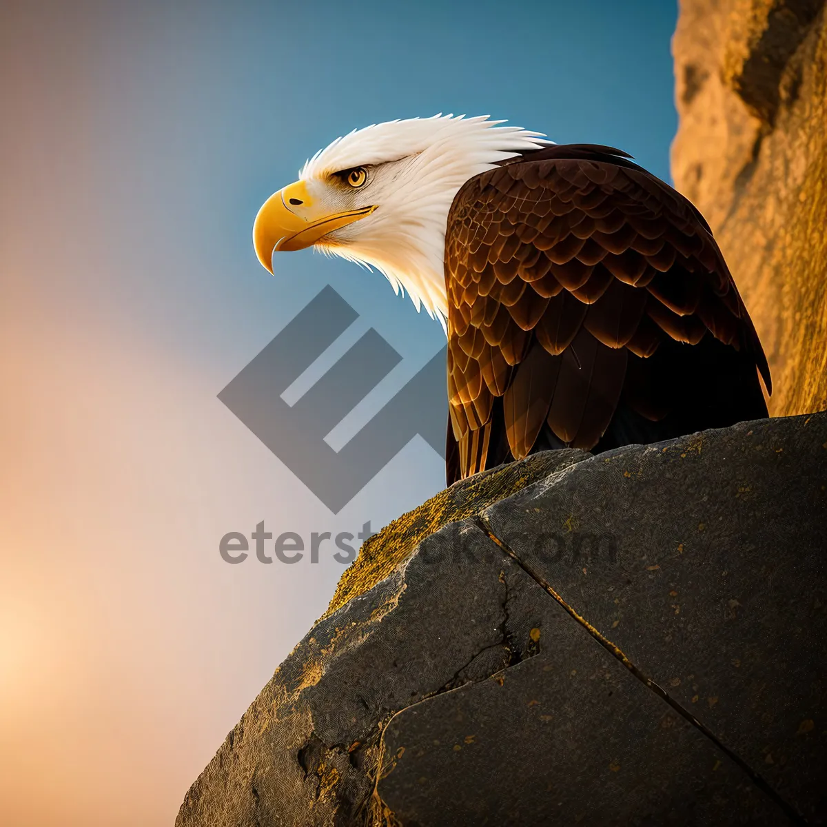 Picture of Stunning Bald Eagle with Intense Gaze