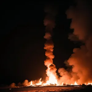 Inferno Unleashed: Fiery Sky Engulfed in Nuclear Heat