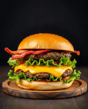 Fresh veggie burger with melted cheese and grilled bun.