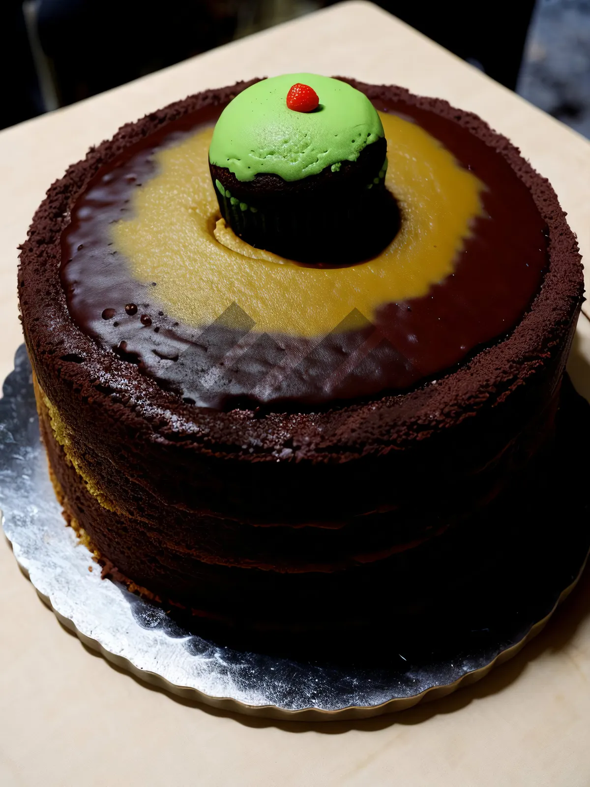 Picture of Delicious Chocolate Cake with Fruit Topping
