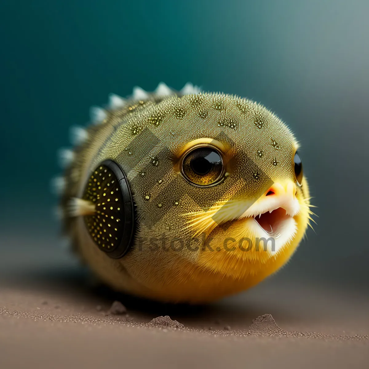 Picture of Tropical Puffer Fish with Enchanting Eyes