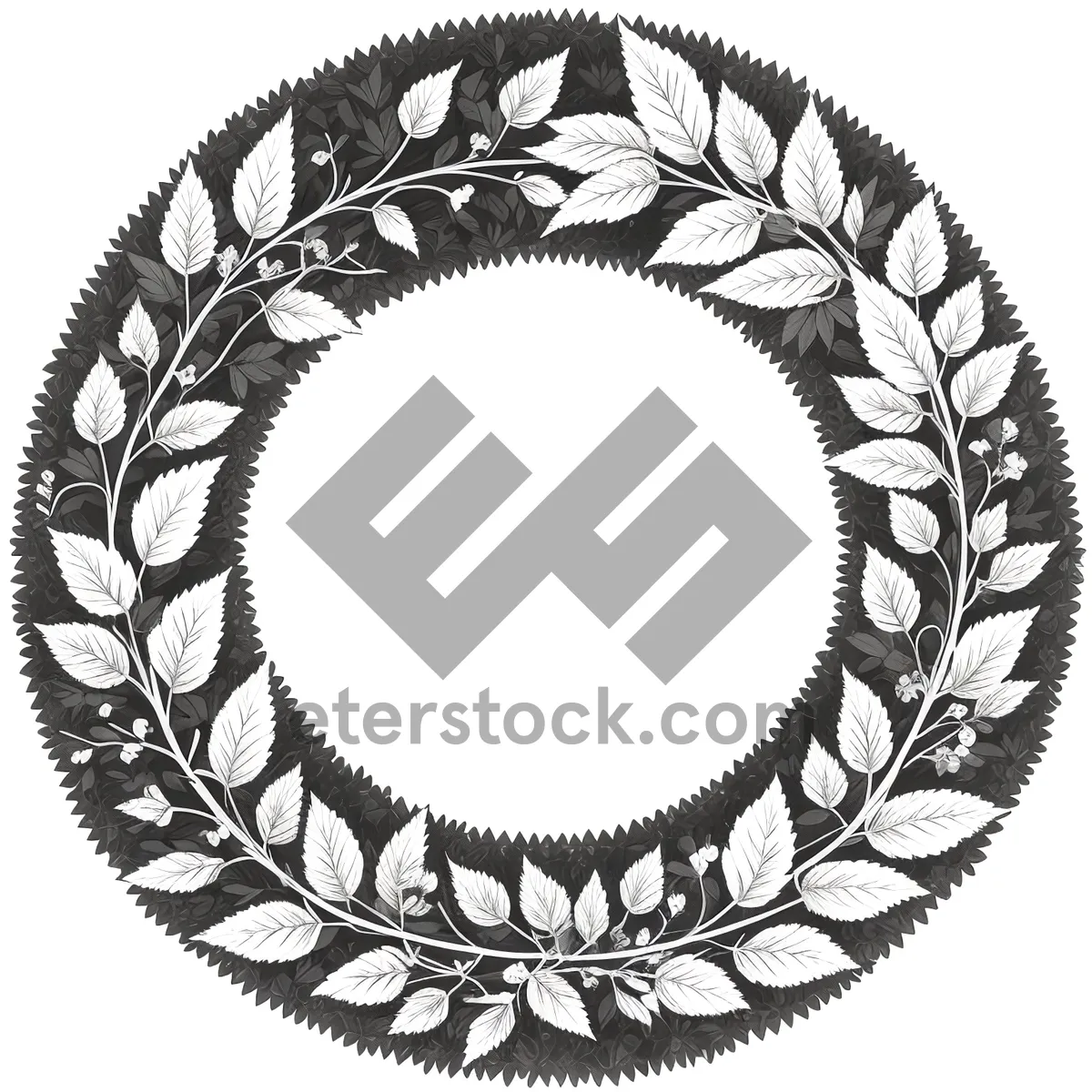 Picture of Vintage floral ornate border design