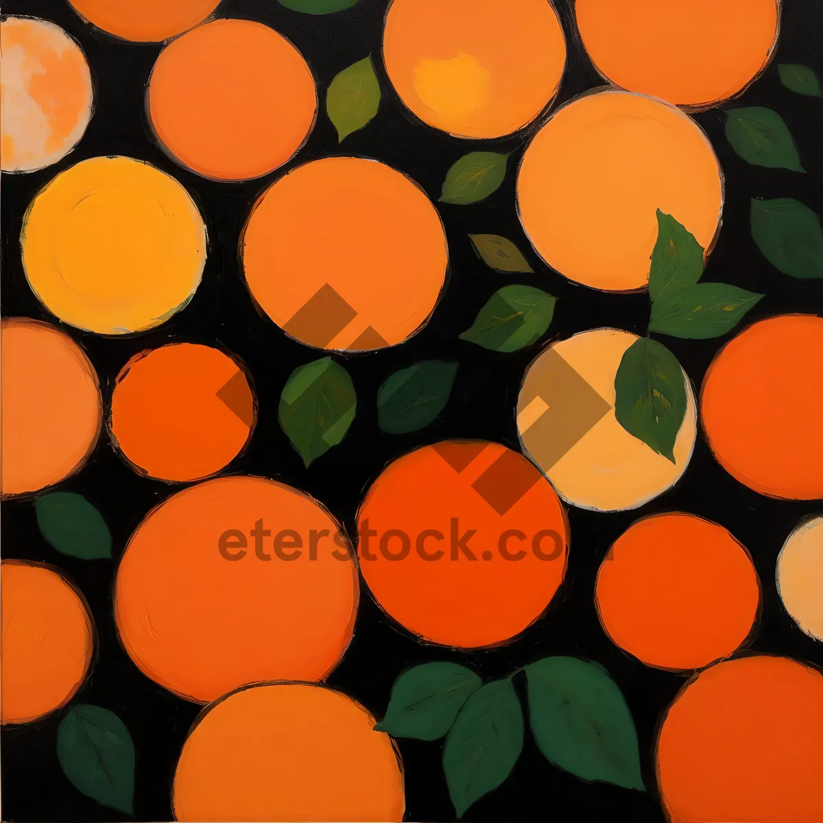 Picture of Bright Glowing Circle Mosaic DecorationIllustration