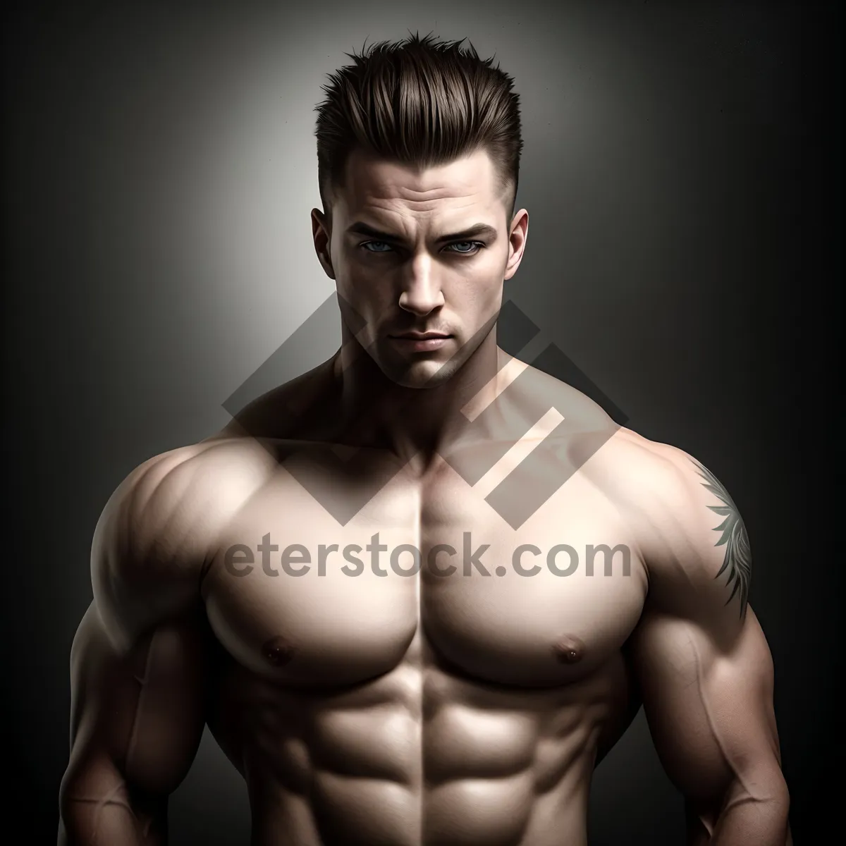 Picture of Bold and Sexy: Muscular Male Bodybuilder Pose